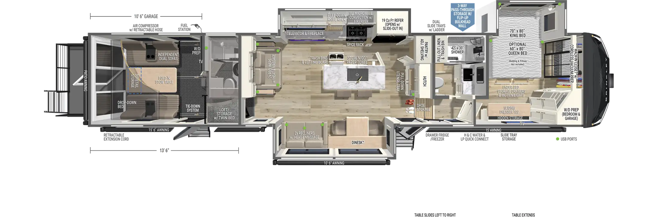 2027 Brinkley Model G 4170 floor plan diagram — Toy Hauler
